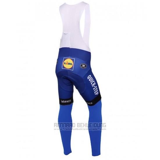 2016 Fahrradbekleidung Etixx Quick Step Blau und Shwarz Trikot Langarm und Tragerhose - zum Schließen ins Bild klicken